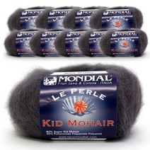 쎄비 몬디알 슈퍼 키드 모헤어 뜨개실 10p, 256 먹먹한 보라