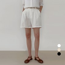 바블링브룩 여성용 벨트 세트 카브라 밴딩 숏 팬츠