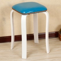 따니네 북유럽 모던 곡목 스툴 C타입 DZ004, 스카이블루 PU