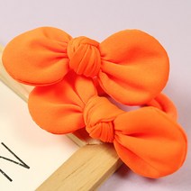 비단길 릴리프 리본 머리끈 2p