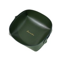 에이홉 스퀘어 심플 가죽 트레이 14 x 12 x 6 cm, 07 그린, 1개