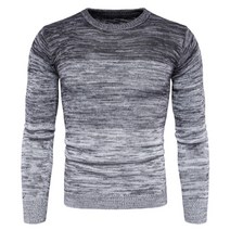 솔레일 남성용 그라데이션 라운드 칼라 니트