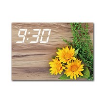 홈마인 LED 시계 캔버스 프린팅 액자 해바라기 A3, 18
