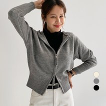바블링브룩 여성용 데일리 니트 후드 집업