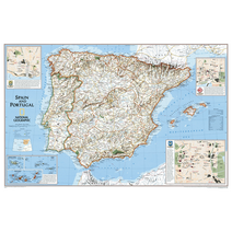 지도닷컴 스페인 포루투갈 전도 코팅형 소 110 x 78 cm 유럽지도, 1개