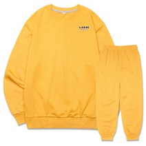 디엘크리 남성용 란 스콜로고 맨투맨 + 트레이닝 조거팬츠 세트