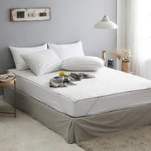 아임리빙 순면 60수 어썸 워싱 고무 밴딩 누빔 패드, 샌드