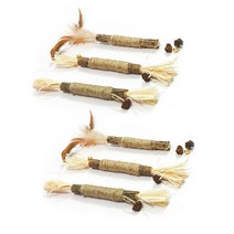 딩동펫 고양이 깃털 옥수수잎 마따따비 스틱 3종 세트, 혼합색상, 2세트