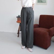 수비진 여성용 핀턱 포인트 와이드 스판 슬랙스 롱ver SL5135