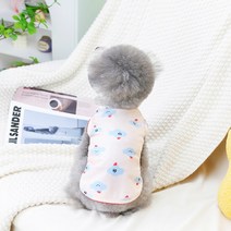 딩동펫 반려동물 차코 나시 티셔츠, 핑크