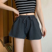 레몬소울 여성용 플리시 밴딩 반바지