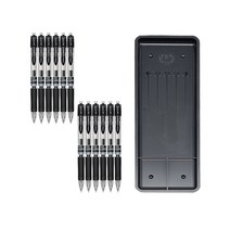 동아 유노크 볼펜 0.5mm 12p + 매표 펜접시 C형, 블랙, 1세트