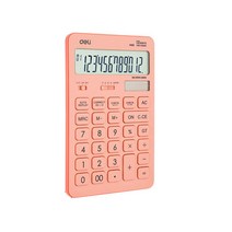 델리 파스텔 듀얼 계산기 12자리 사무용 D10, 1개, 레드핑크(D103)