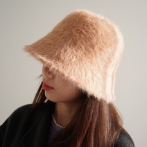 바비수 윈터 럭셔리 실루엣 앙고라 버킷햇