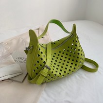 JCP 여성용 아일렛 펀칭 크로스백