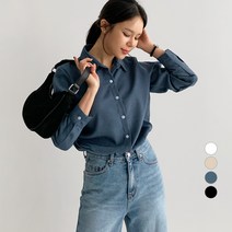 바블링브룩 여성용 베이직 피치 기모 셔츠