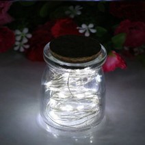 뚱크 와이어 전구 LED 무드등 AA 건전지 타입 10m, 화이트