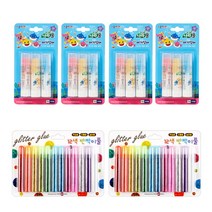 종이나라 핑크퐁 아기상어 나라풀 10g x 3종 x 4p   반짝이풀 12색 2p 세트, 1세트