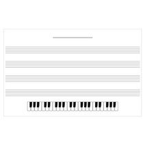 스케쥴보드 붙이는 화이트보드 시트지, 아랫건반 악보 오선지