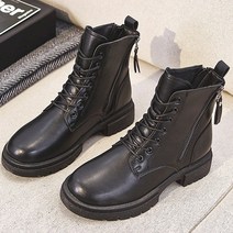 지퍼 마틴 쇼트 여성 가죽 부츠 GH19_RD_497