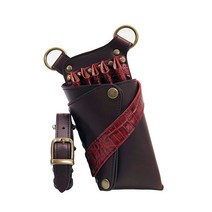 42살롱 미용사용 가위가방 어깨용, 브라운레드, 1개