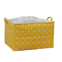 바우마켓 다용도 수납 패브릭 정리함 S, 옐로우, 1개