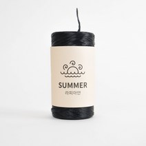니뜨 썸머 라피아 실 50g, 128 검정, 1개