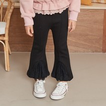 위시키즈 여아용 핀턱 레이스 부츠컷 레깅스