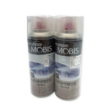 현대모비스 스프레이 카페인트 + 투명스프레이, 카디널레드(PU), 1세트