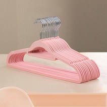 논슬립 내구성 좋은 옷걸이 38cm, 핑크, 10개
