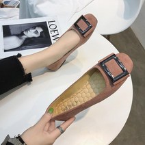 더나은날 여성용 볼드 블랙 메탈 단화 플랫슈즈 1cm YT_RI109