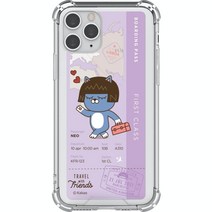 카카오프렌즈 트래블 투명방탄 강화 휴대폰 케이스