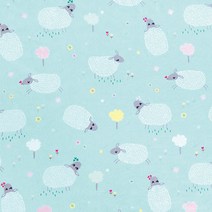 인견 프린트 여름 원단, NO.7321 민트