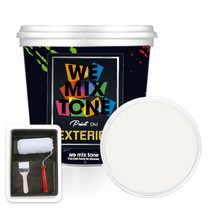 WEMIXTONE 외부용 EXTERIOR 페인트 3L + 붓 + 로울러 + 트레이 세트, WMT0011P01(페인트)