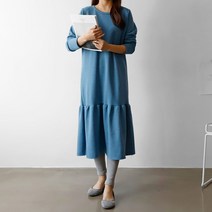 아이엠수 기모 프릴 원피스