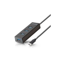 IPLEX USB C 타입 4포트 멀티허브, 블랙