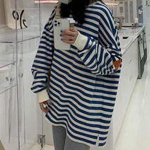 루나글램 임산부 스트라이프 맨투맨