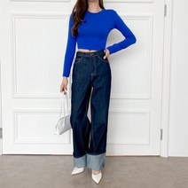 여성용 워킬도 롤업 생지 데님팬츠 cppt10441k27