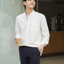 플레이즈 남성용 버튼 심플 셔츠남방