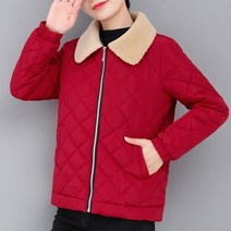 셀레네 여성용 카라 포인트 레트로 패딩 자켓