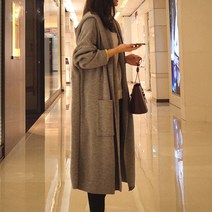 에스텔라 편하고 심플한 임산부 롱 니트 가디건 LIK003