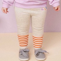 몰리멜리 아동용 매직 스트라이프 배색 레깅스