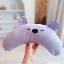 댕이와냥이 곰돌이 반달 꿀잠베개, 퍼플