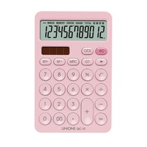 유니원 칼라계산기 QC-10, 핑크, 1개