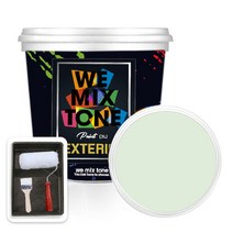 WEMIXTONE 외부용 EXTERIOR 페인트 3L + 붓 + 로울러 + 트레이 세트, WMT0451P01(페인트)