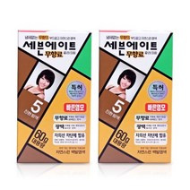 세븐에이트 칼라크림 염모제 60g, 5호 진한 밤색, 2개