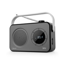 브리츠 포터블 라디오 블루투스 스피커 BZ-R800BT, 블랙