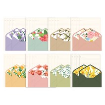 더오픈하우스 플라워 편선지 8종 세트 46-0657, 혼합색상, 1세트