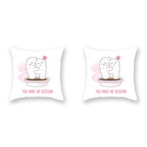 핑크 발렌타인데이 러블리한 쿠션커버 2p