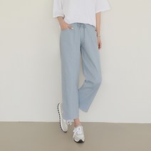 빼빼 여성용 데일리 히든밴딩 와이드 니트 팬츠
